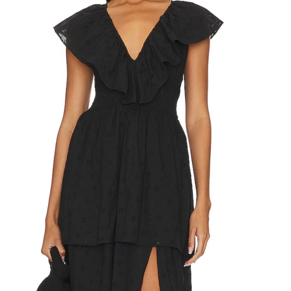 We Wore What Ruffle Midi Dress